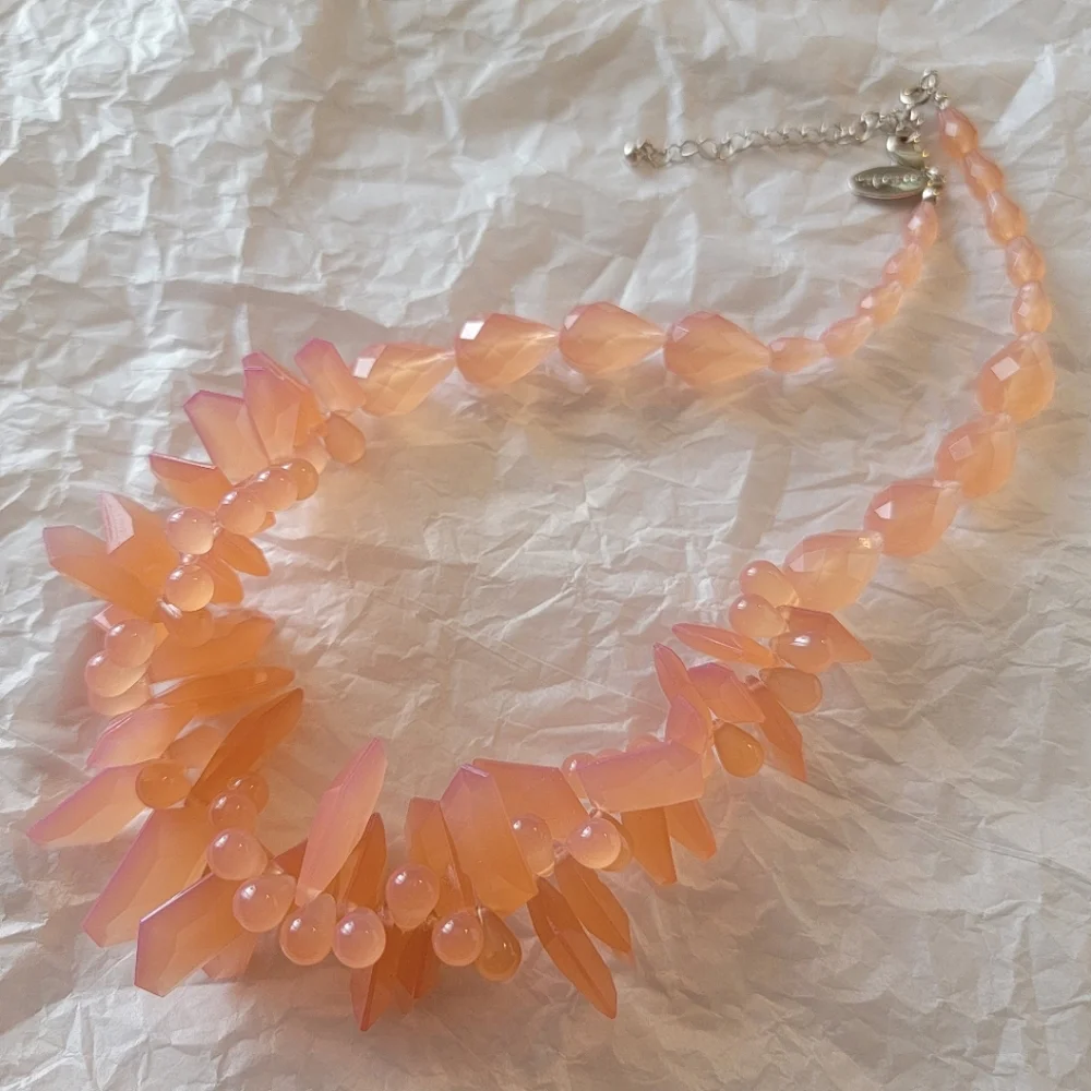 Rock of Ages Necklace in Peach Mark. Avon